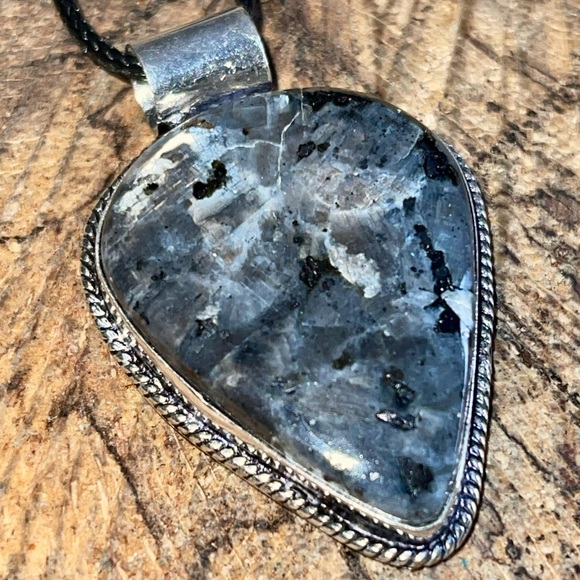 Larvikite Feldspar Pendant 2” - Picture 9 of 11